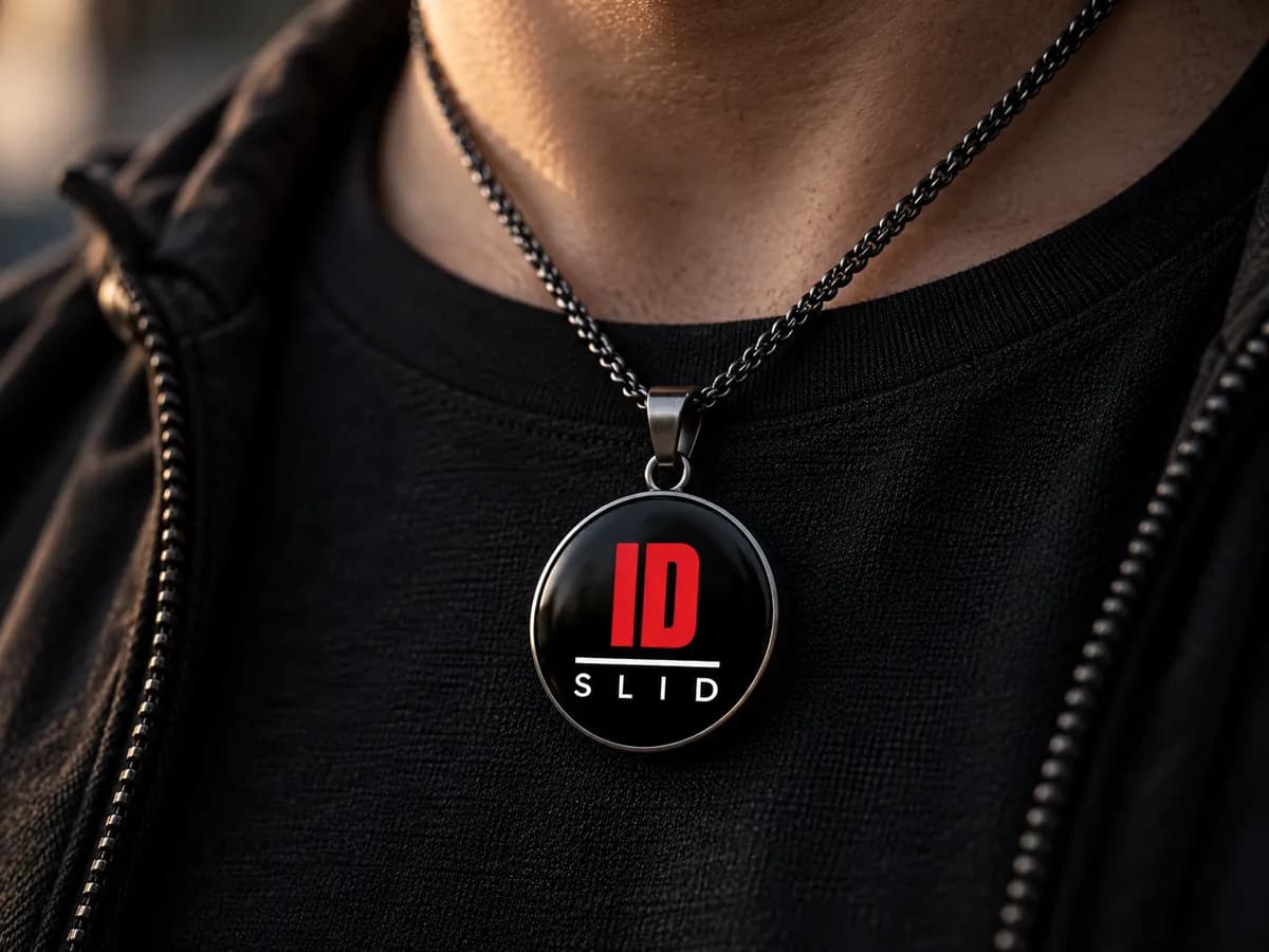 Pendente ID Slid com etiqueta NFC